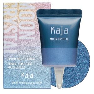 Kaja Eyeshadow Moon Crystal Sparkling Eye Pigment, Shimmering Royal Blue Finish